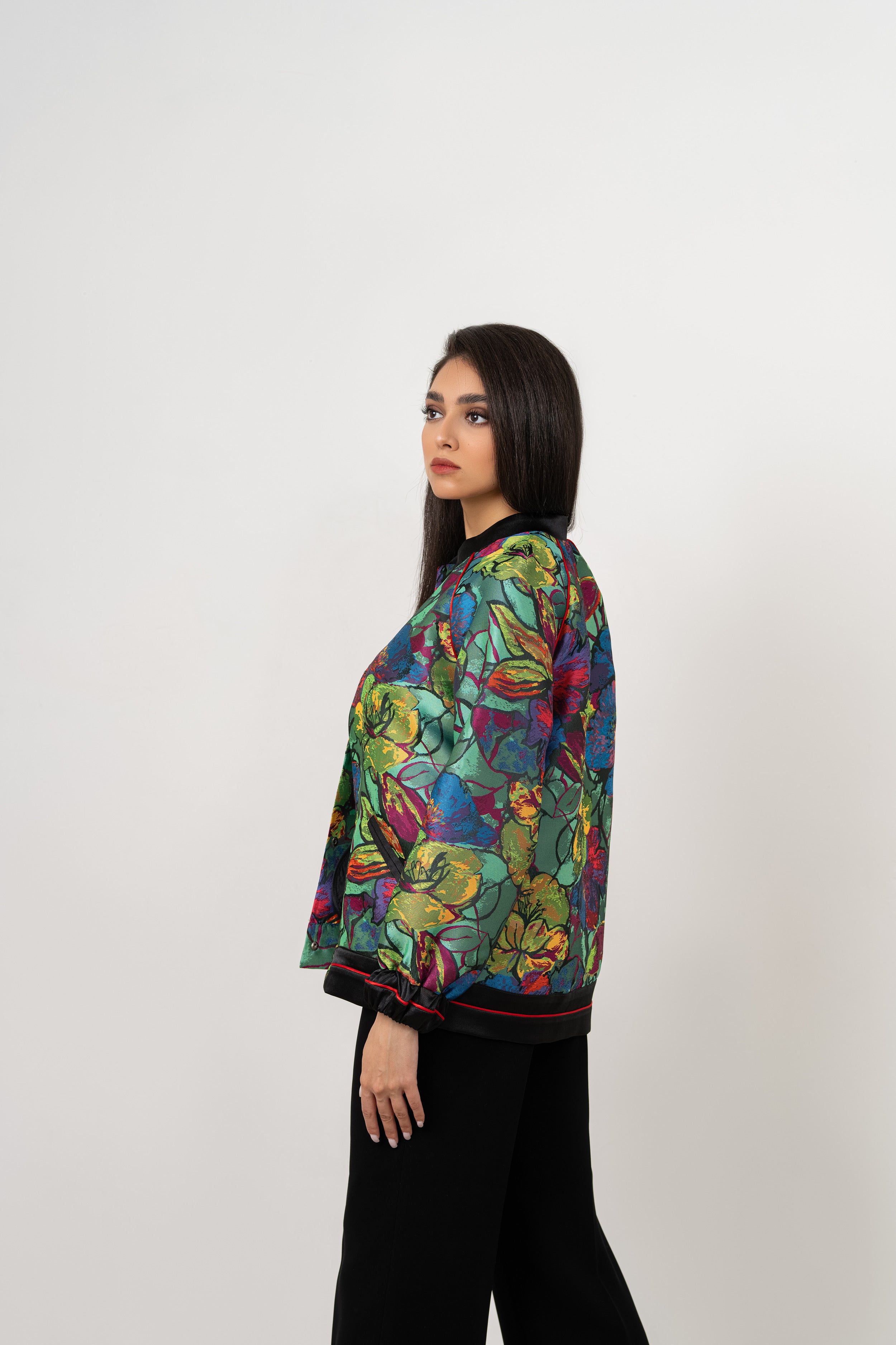 Floral Bomber Jacket