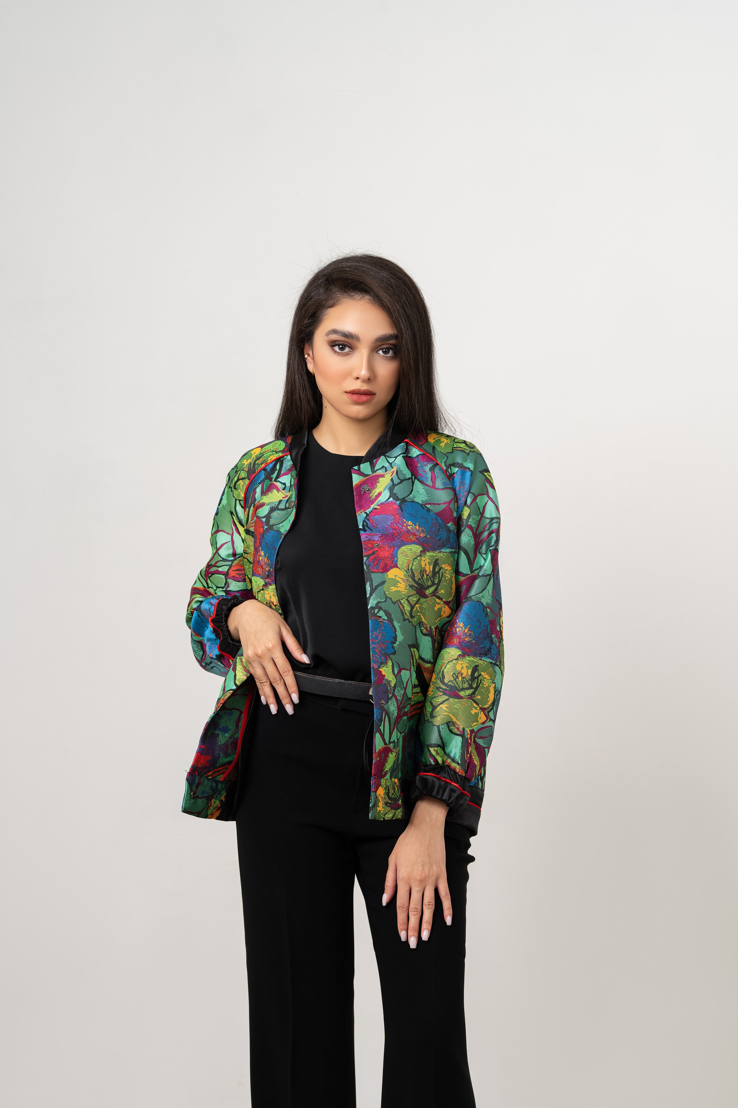 Floral Bomber Jacket