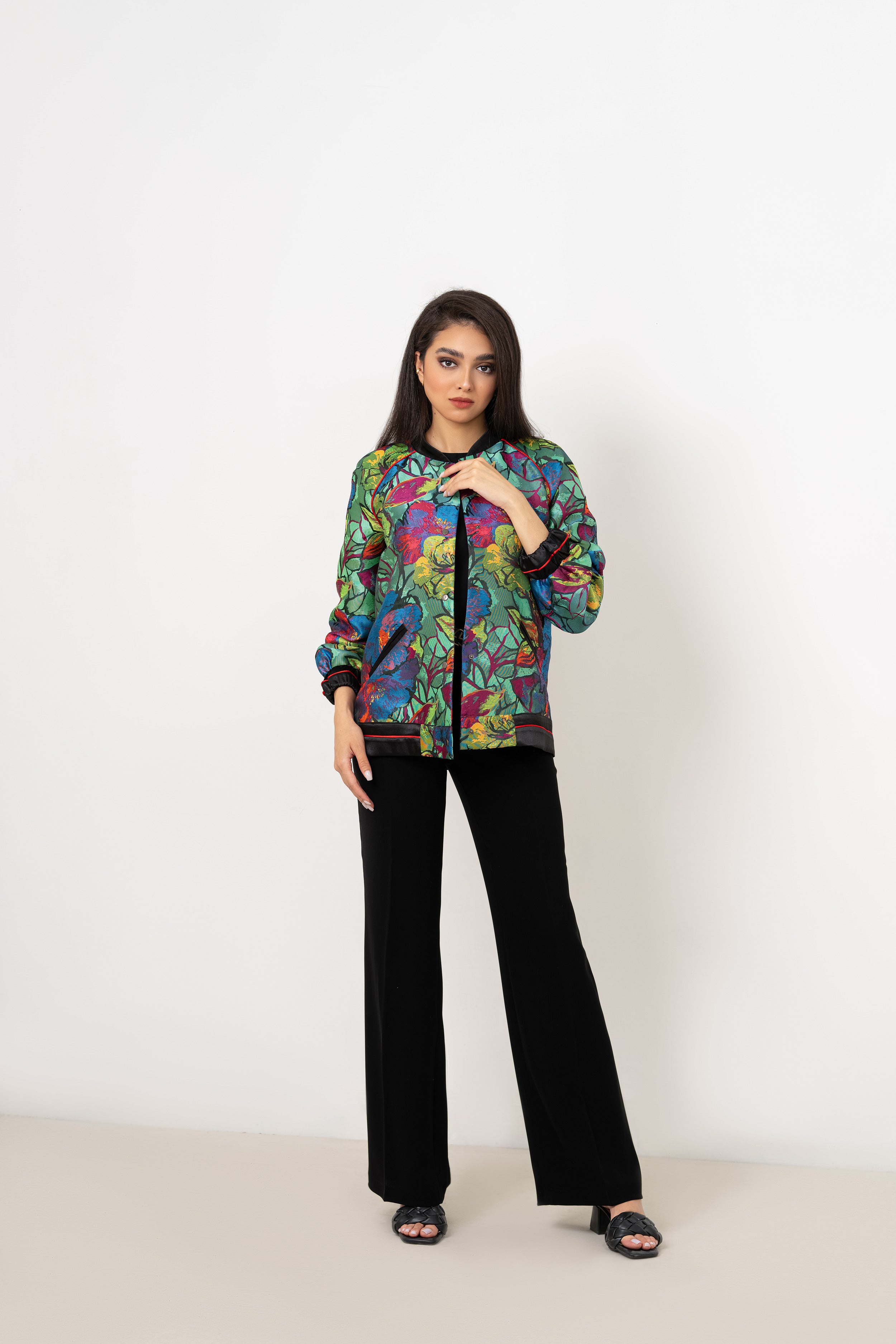 Floral Bomber Jacket